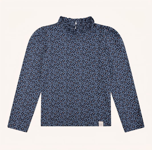 Top Navy Leopard