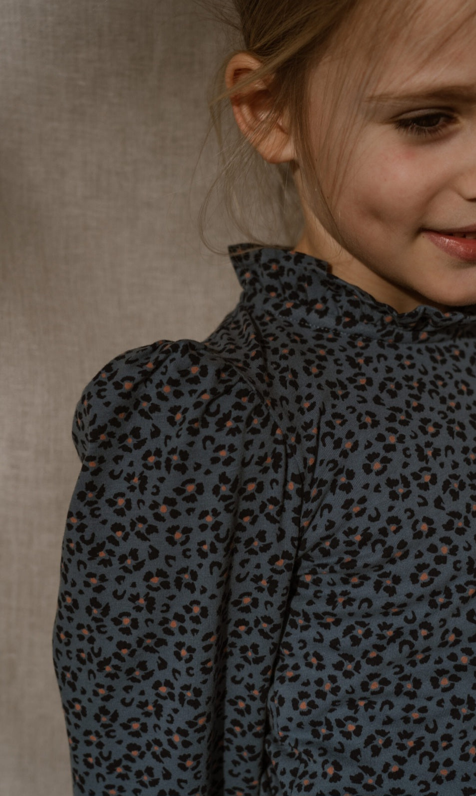 Top Navy Leopard