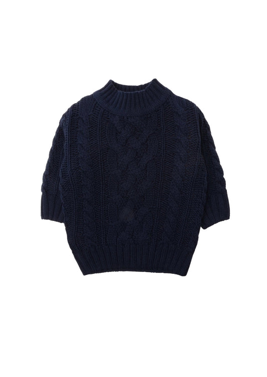 Sweater Cable Knit Navy