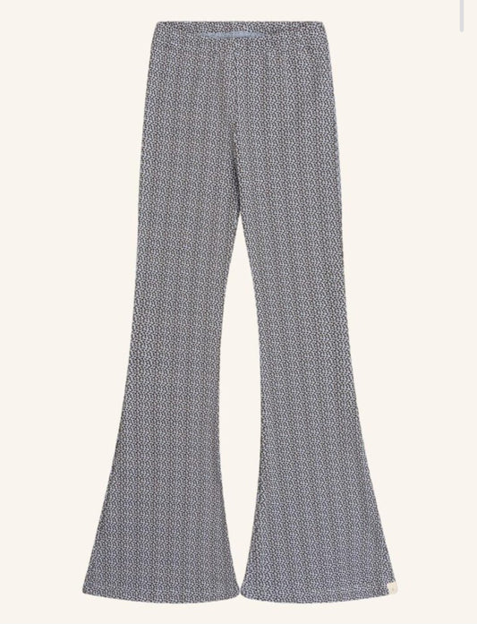 Flared Leopard Blue & Brown