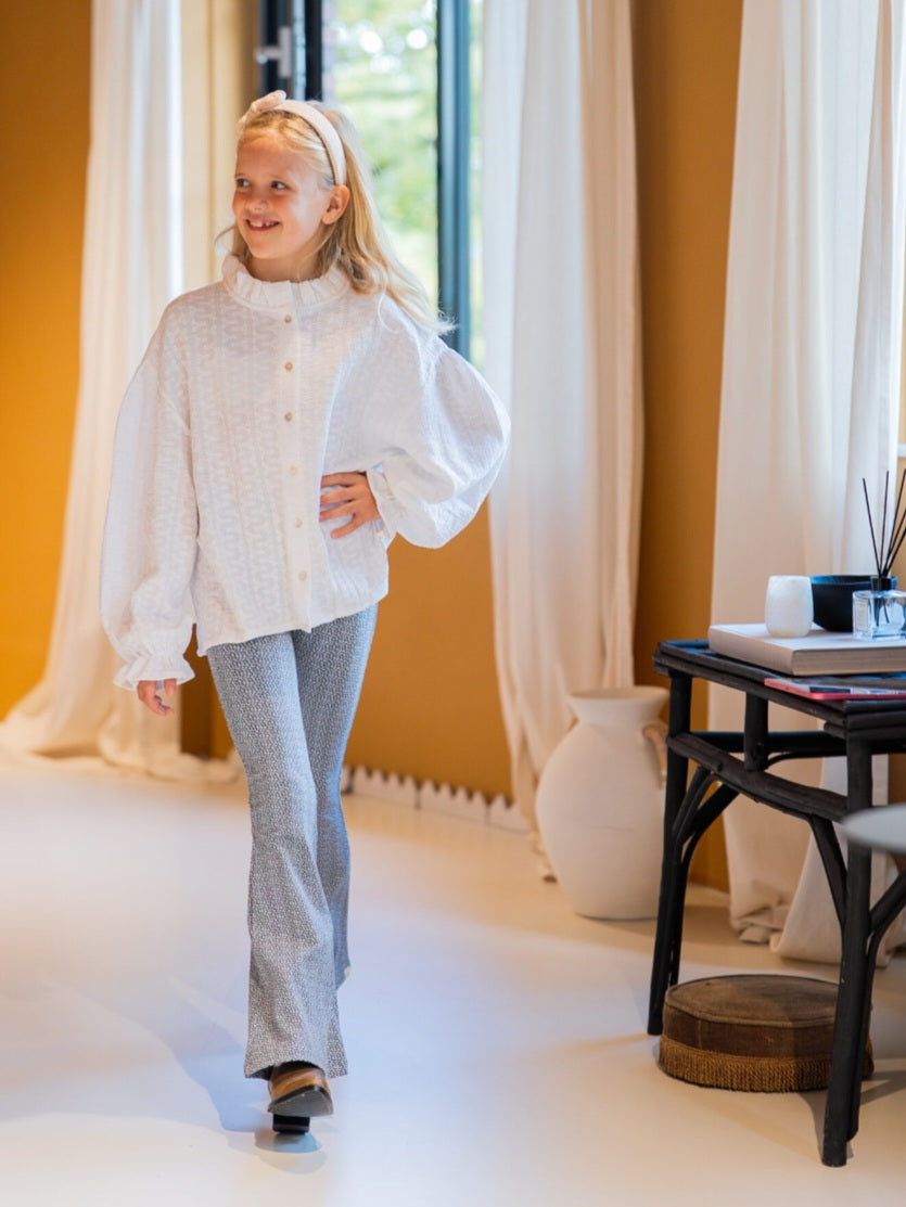 Flared Leopard Blue & Brown