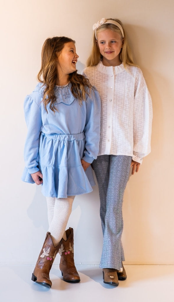 Flared Leopard Blue & Brown